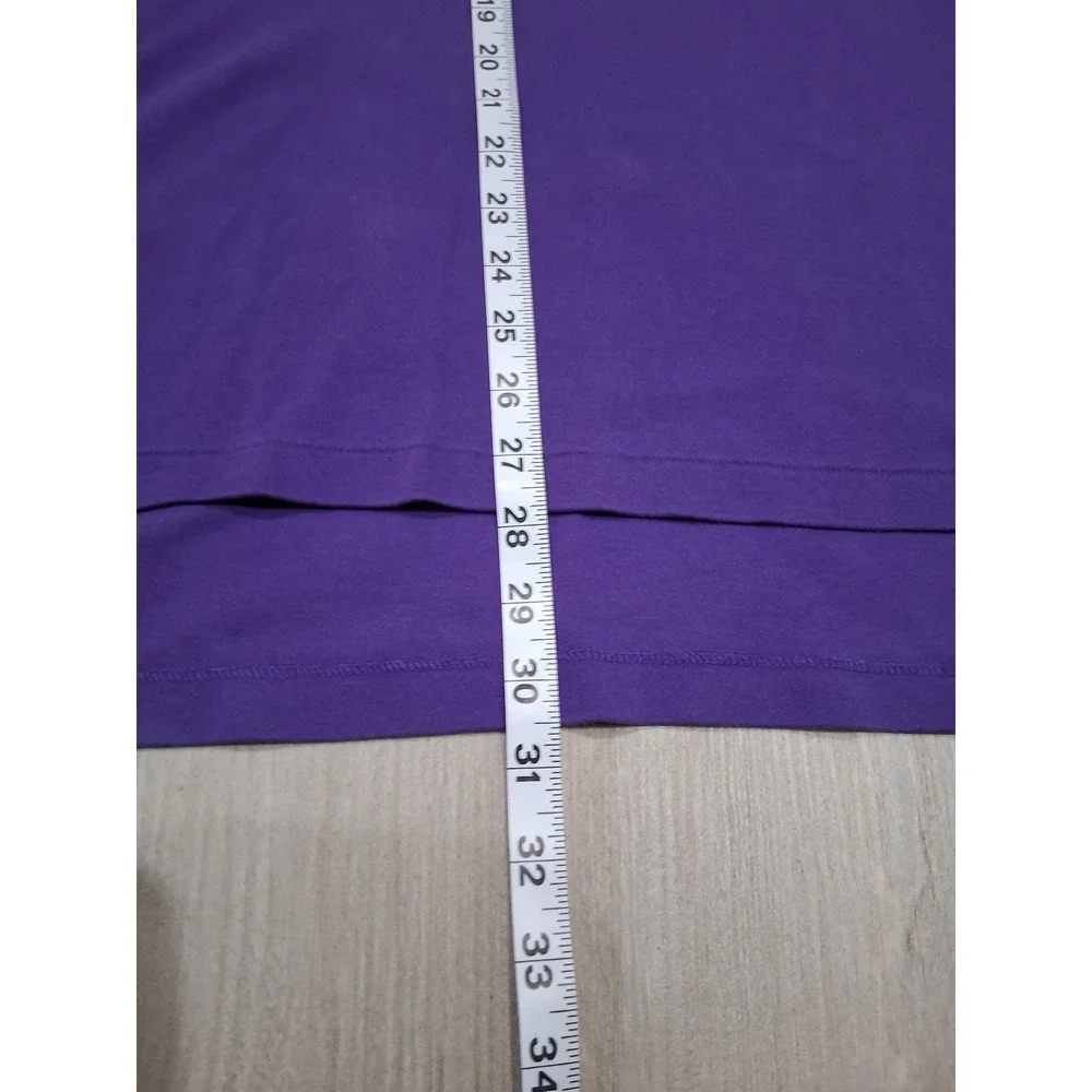 Polo Ralph Lauren Mens Purple Short Sleeve Pique Polo Shirt Yellow Pony Large